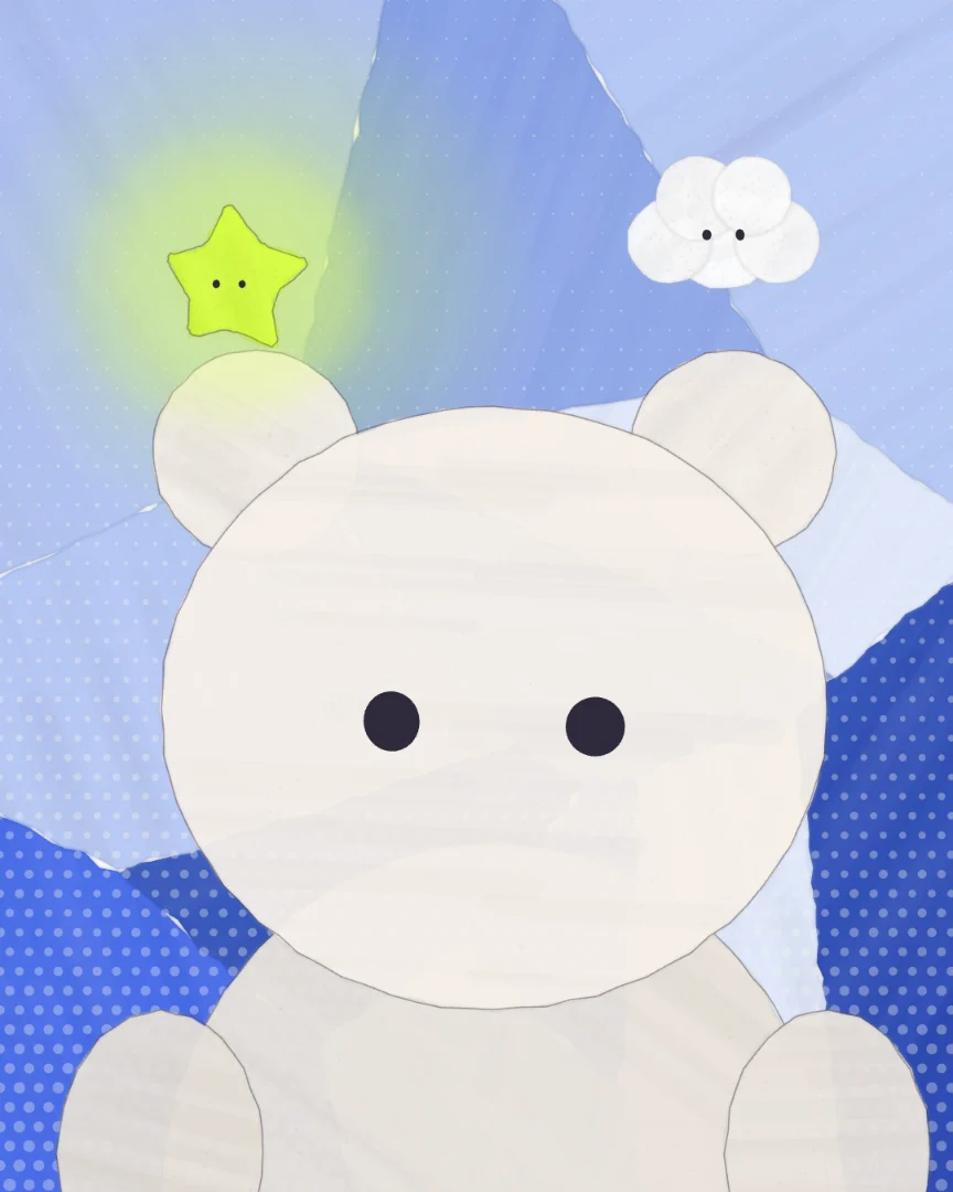 のぞきこむくま