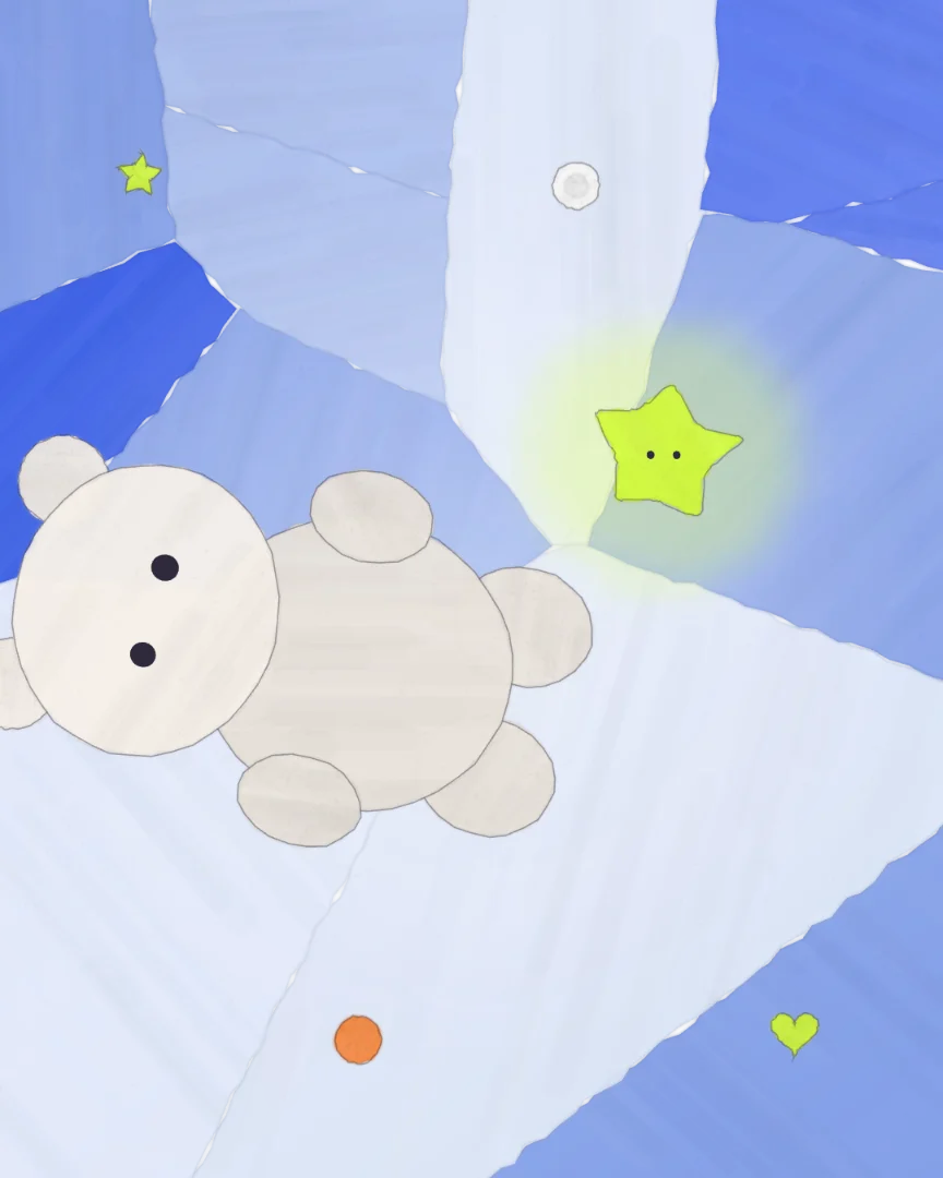 まるくなって眠るくま